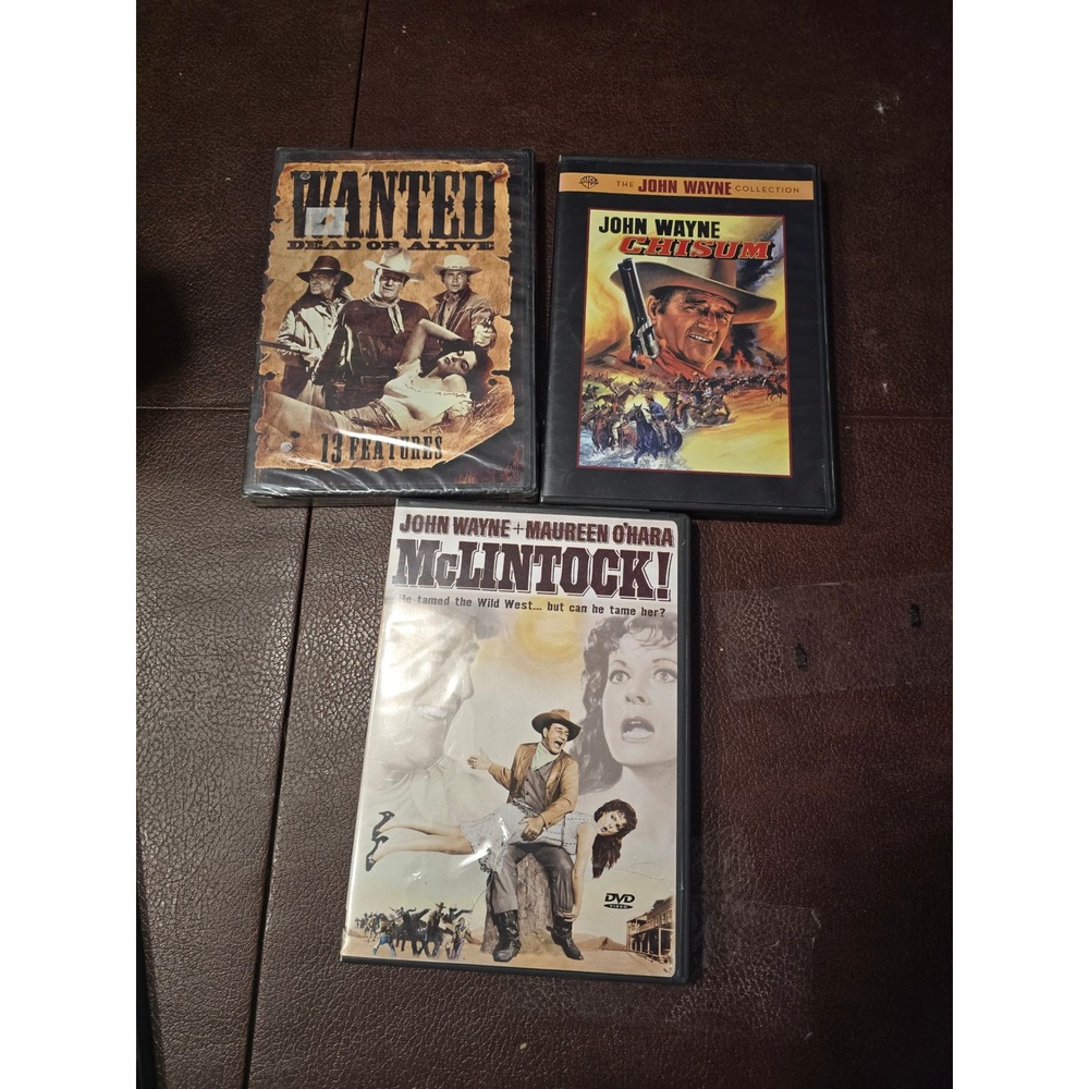 John Wayne Western DVD Bundle‎ Chisum McLintock Wanted Dead or Alive 13 Features